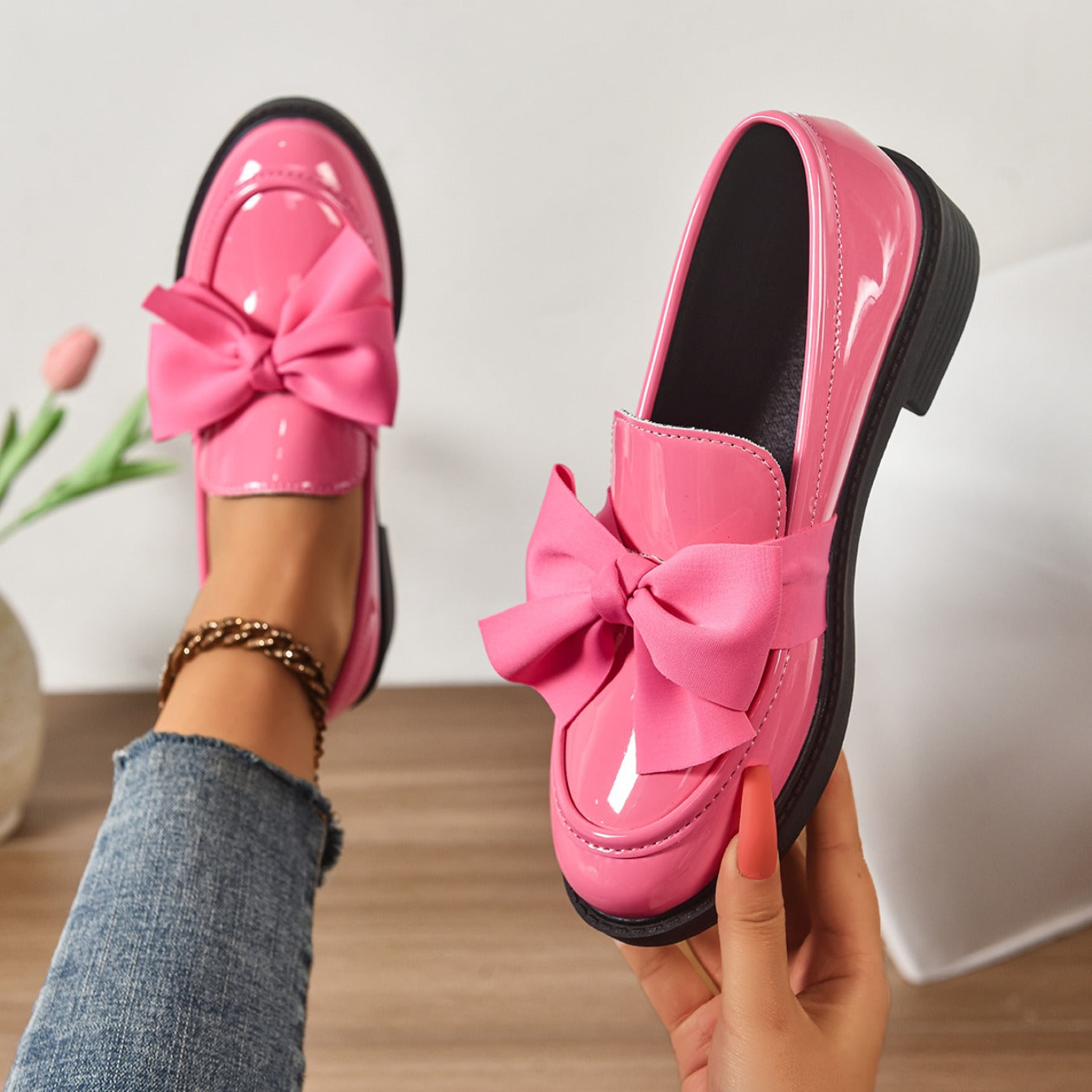Brielle Bow Platform Loafers (Women)