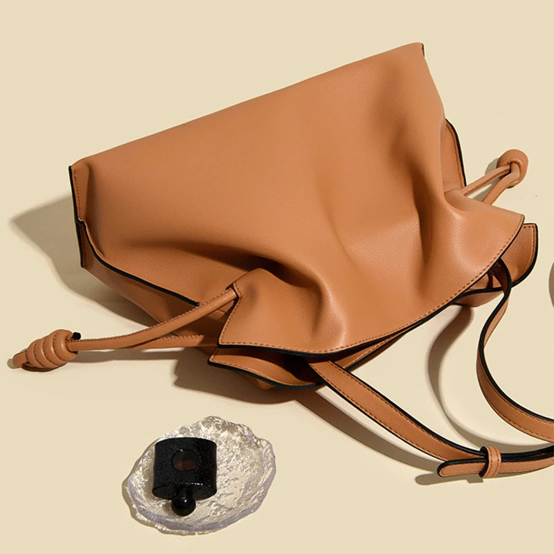 Caramelle Cloud Genuine Leather Crossbody Bag