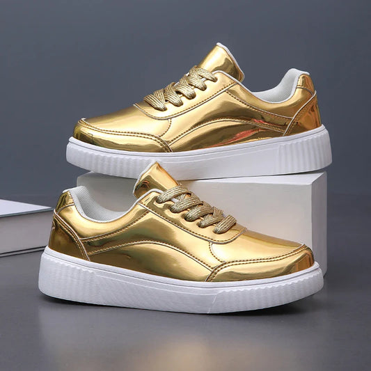Aurex Metallic Street Style Sneakers (Women)