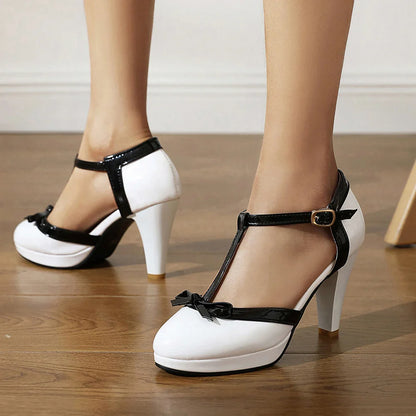 Rosaline T-Strap Block Heels (Women)