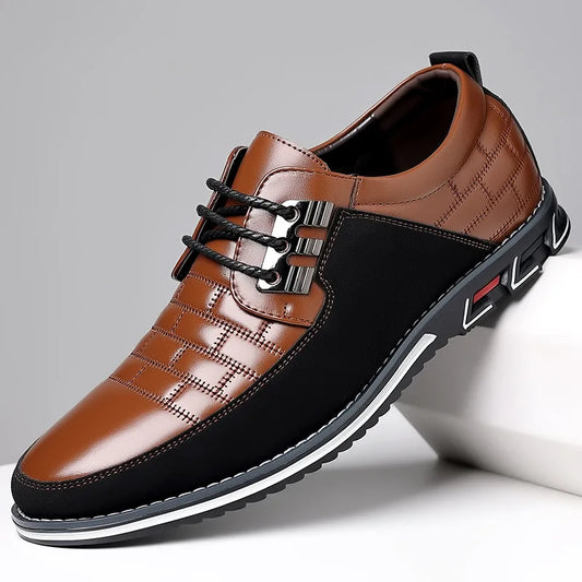 ALVORIO SHOES - MEN’S TWO-TONE BUSINESS CASUAL SHOES