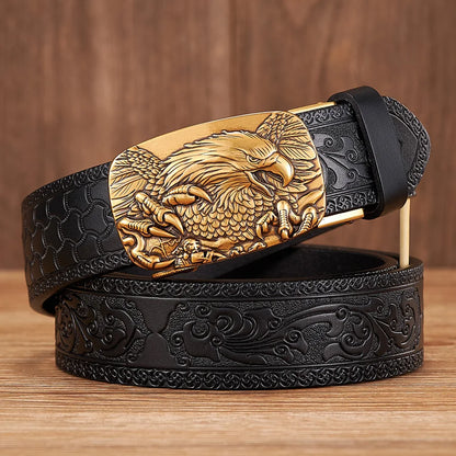 AURELION EMBOSSED GENUINE LEATHER BELT