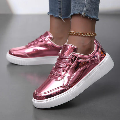 Aurex Metallic Street Style Sneakers (Women)