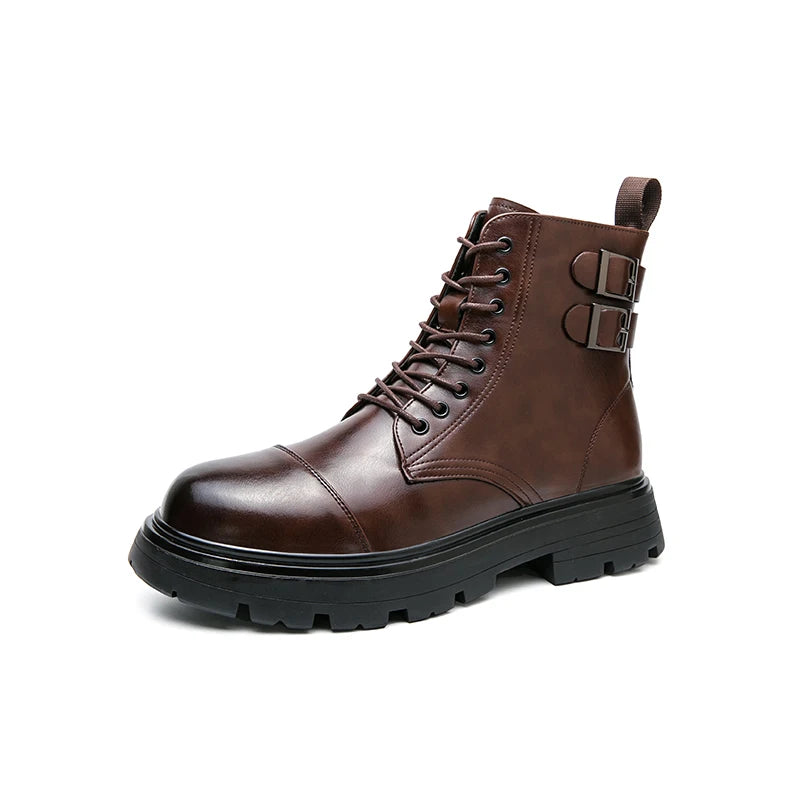 RAVENCE RIDGE BOOTS - MEN’S LEATHER ANKLE BOOTS WITH SIDE ZIPPER