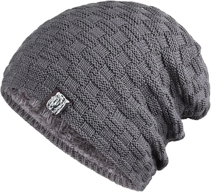 GLACIERWEAVE WINTER BEANIE - PLUSH-LINED COLD WEATHER KNIT HAT