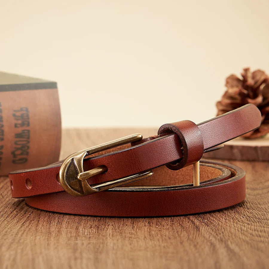 MIRELLE SLIM LEATHER BELT