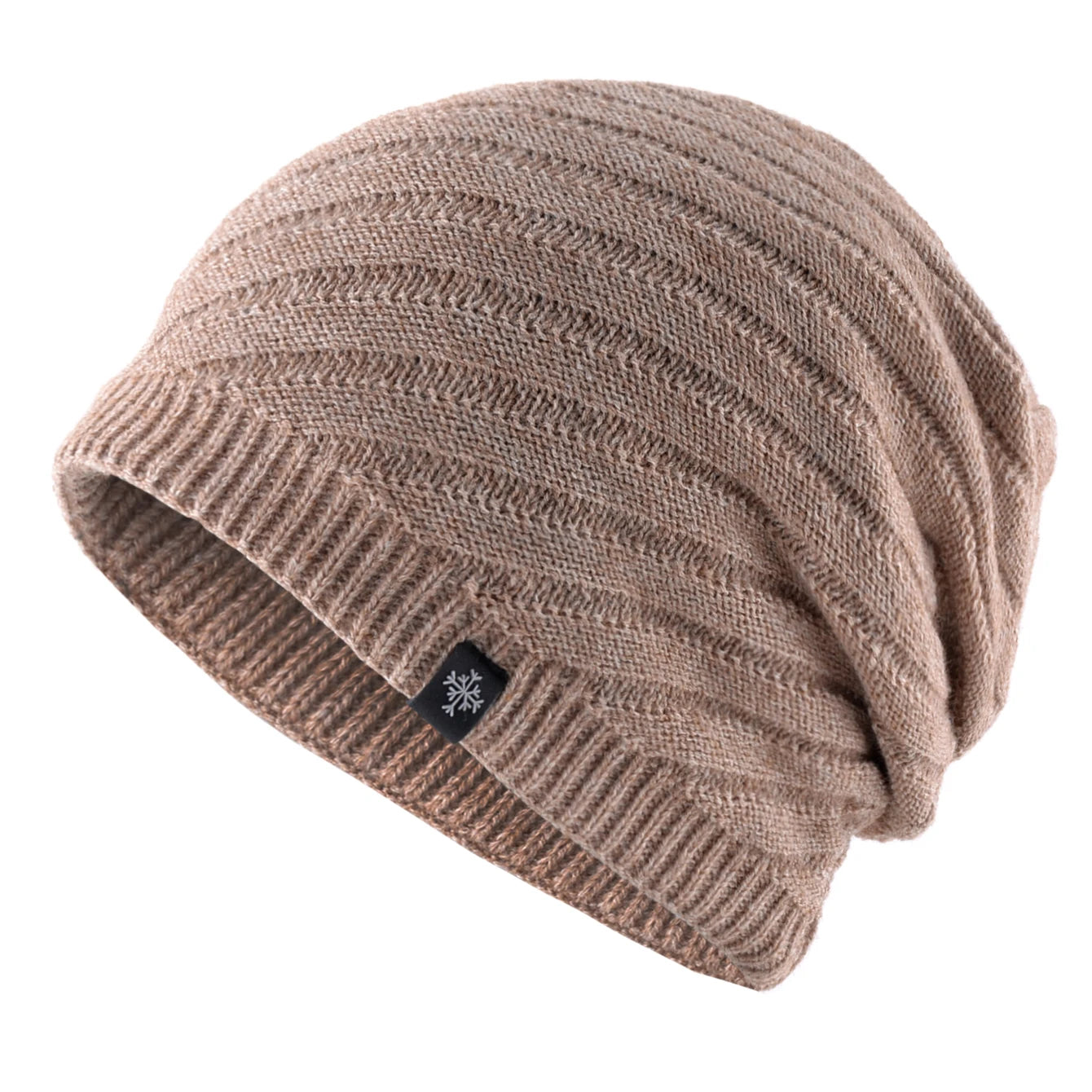 FROSTRIDGE STRIPE BEANIE - DOUBLE-LAYER WINTER HAT