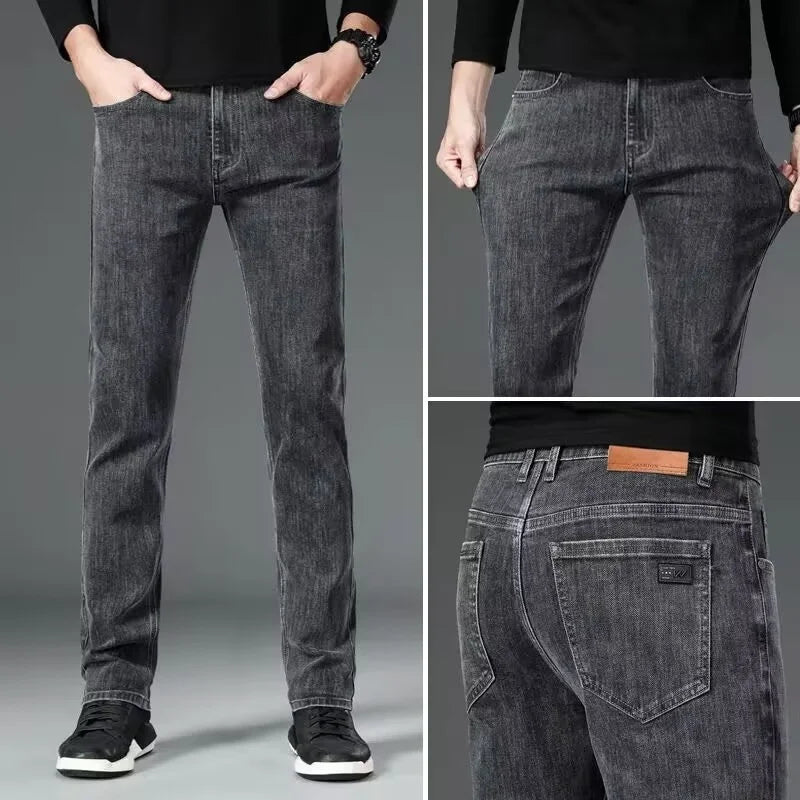 DORVAN CLASSIC STRAIGHT JEANS - MEN’S STRETCH DENIM PANTS WITH REGULAR FIT