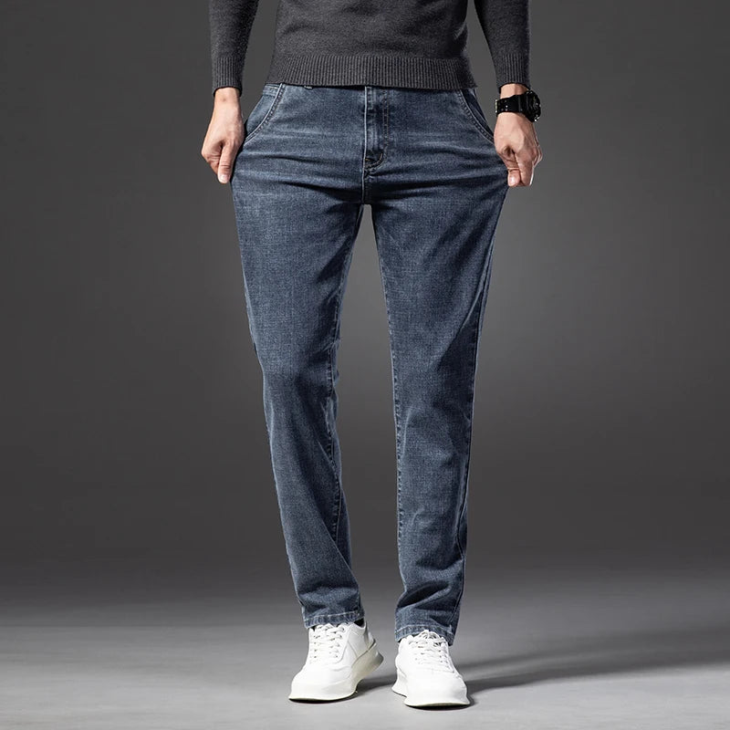 VALENZA STRAIGHT JEANS - MEN’S CLASSIC SLIM-FIT DENIM JEANS