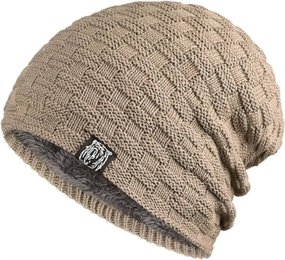 GLACIERWEAVE WINTER BEANIE - PLUSH-LINED COLD WEATHER KNIT HAT
