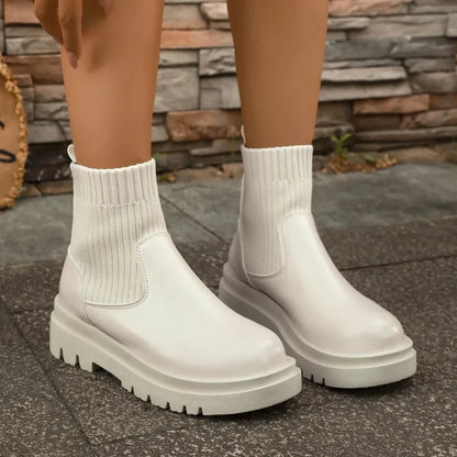 Lunavelle Modern Slip-On Ankle Boots