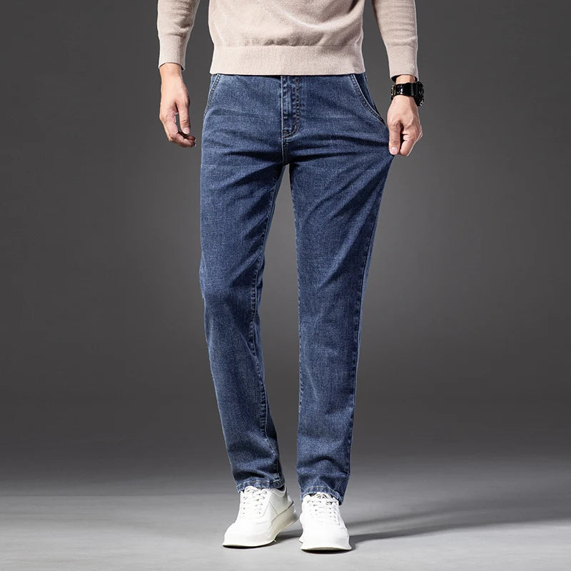 VALENZA STRAIGHT JEANS - MEN’S CLASSIC SLIM-FIT DENIM JEANS