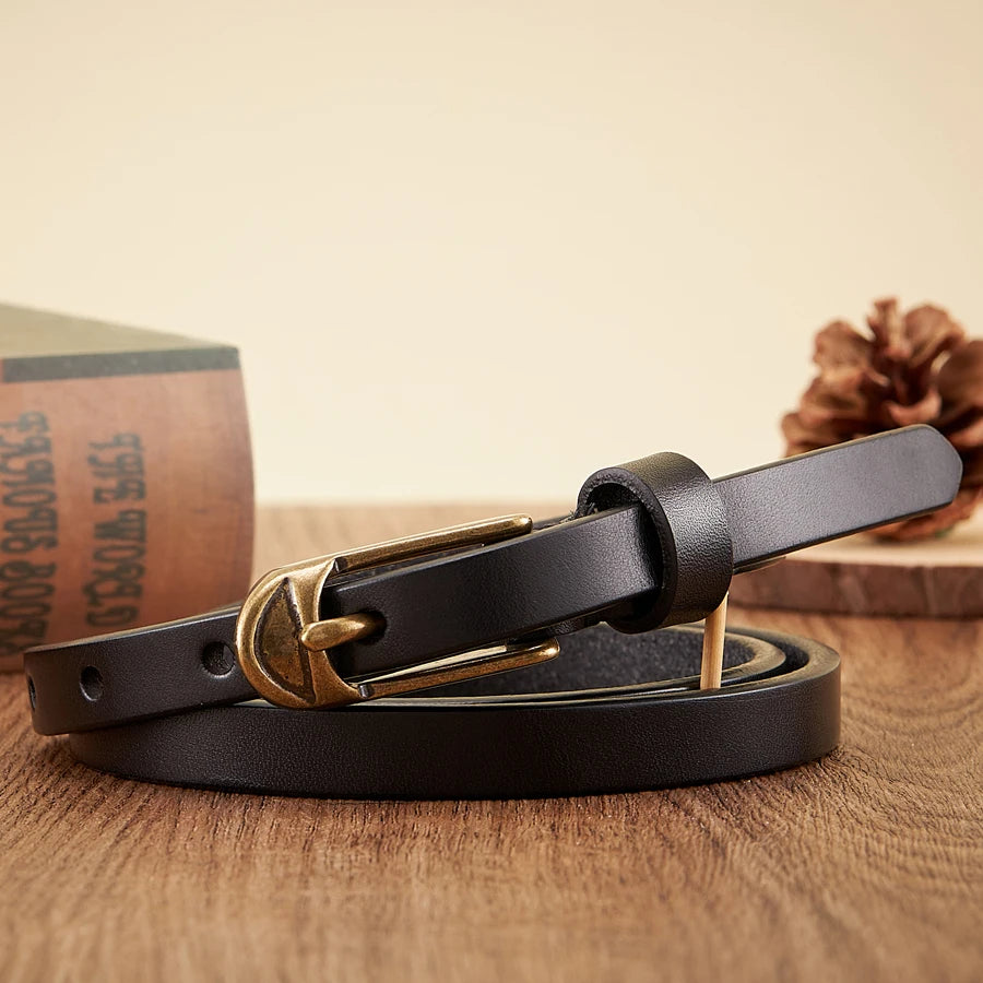 MIRELLE SLIM LEATHER BELT