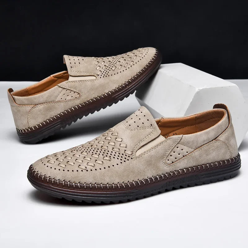 VENTURO LOAFERS - MEN’S BREATHABLE LEATHER SLIP-ON SHOES