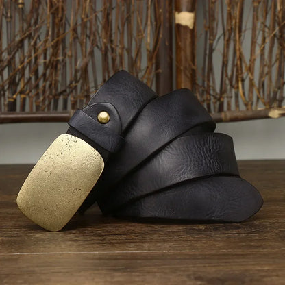 MORVANI GENUINE LEATHER BELT - MEN’S COWHIDE VINTAGE BELT