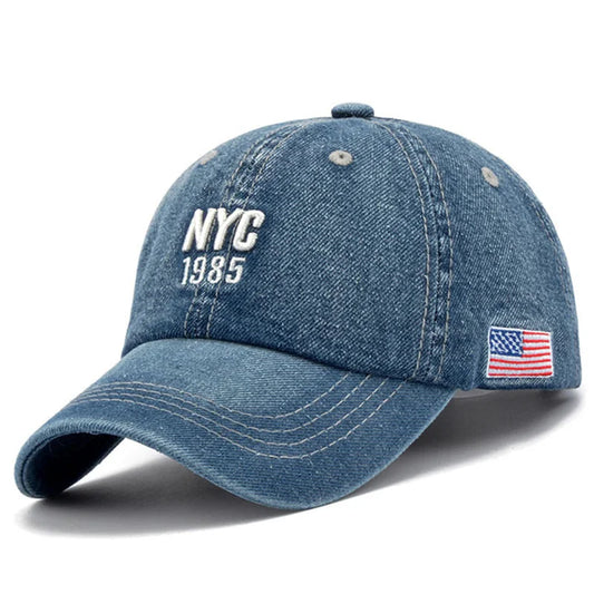 Classic Denim Heritage Hat - Vintage Cotton Baseball Cap