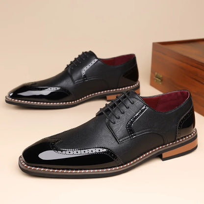 CAPRIANO REGENT SHOES - MEN’S FORMAL PATCHWORK OXFORD SHOES