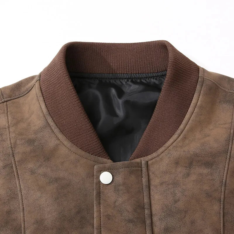 Ravenport Suede Bomber Jacket