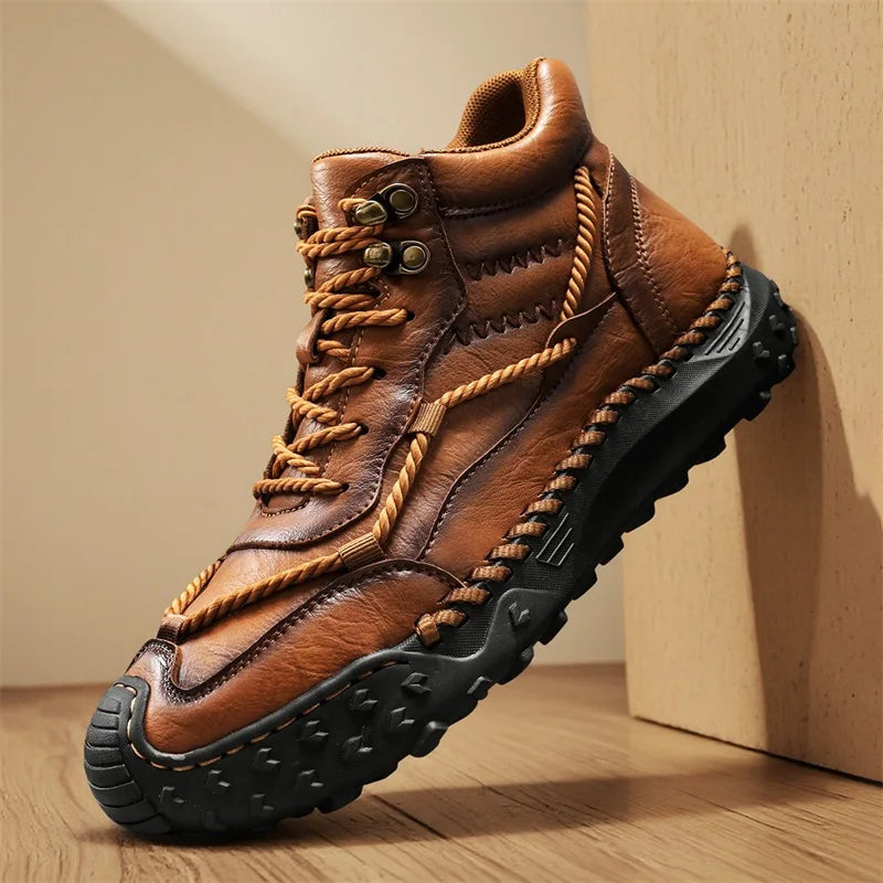 TORVEN BOOTS - MEN’S GENUINE LEATHER HIGH-TOP OUTDOOR BOOTS