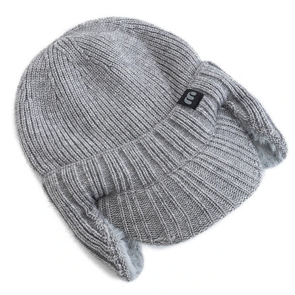Nordcrest Earflap Knit Beanie - Winter Plush-Lined Hat