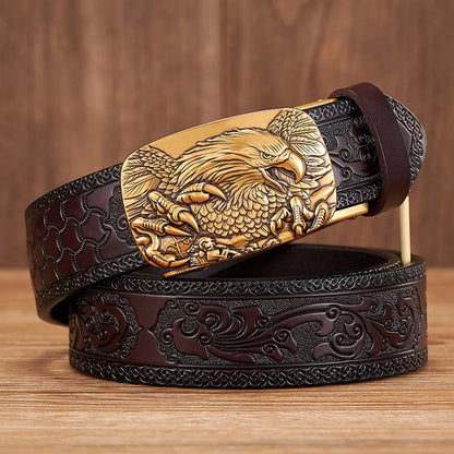 AURELION EMBOSSED GENUINE LEATHER BELT