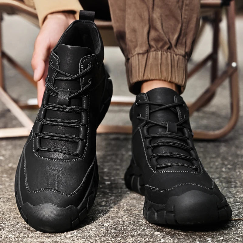 RIDGEMONT BOOTS - MEN’S GENUINE LEATHER RETRO HIKING BOOTS