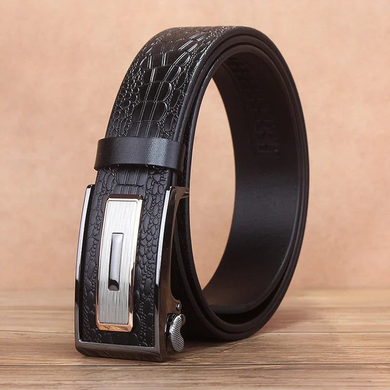 BRAVEN CROCO GENUINE LEATHER BELT