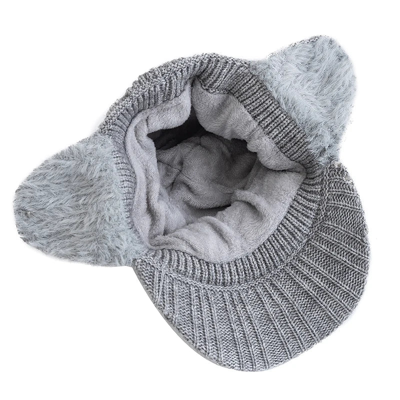 Nordcrest Earflap Knit Beanie - Winter Plush-Lined Hat