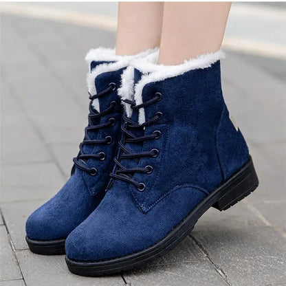 Frostellia Cozy Lace-Up Snow Boots