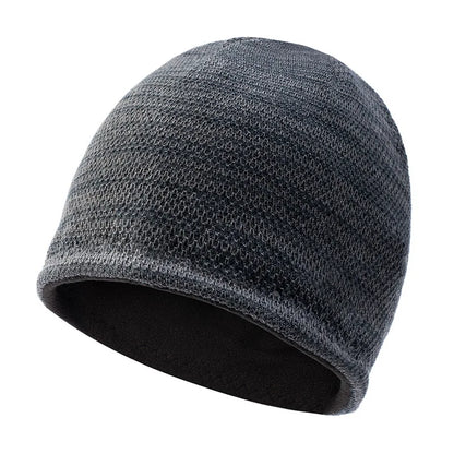 Ironveil Reversible Fleece Beanie - Winter Knit Skull Cap