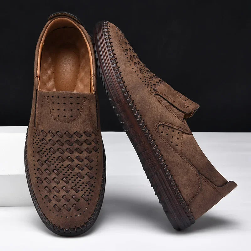 VENTURO LOAFERS - MEN’S BREATHABLE LEATHER SLIP-ON SHOES