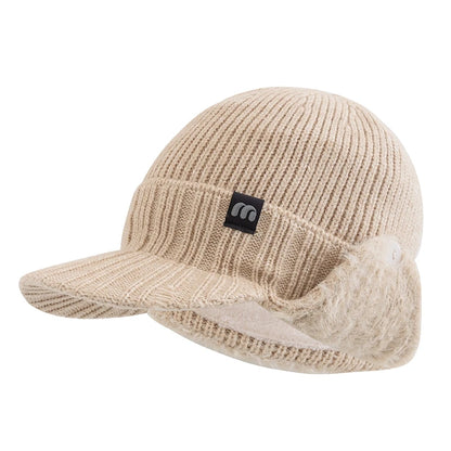 Nordcrest Earflap Knit Beanie - Winter Plush-Lined Hat