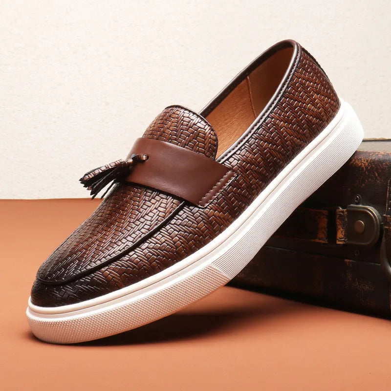 TAVERO LOAFERS - MEN’S GENUINE LEATHER TASSEL SLIP-ON SHOES