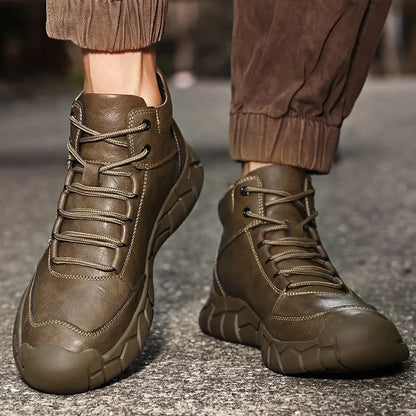 RIDGEMONT BOOTS - MEN’S GENUINE LEATHER RETRO HIKING BOOTS