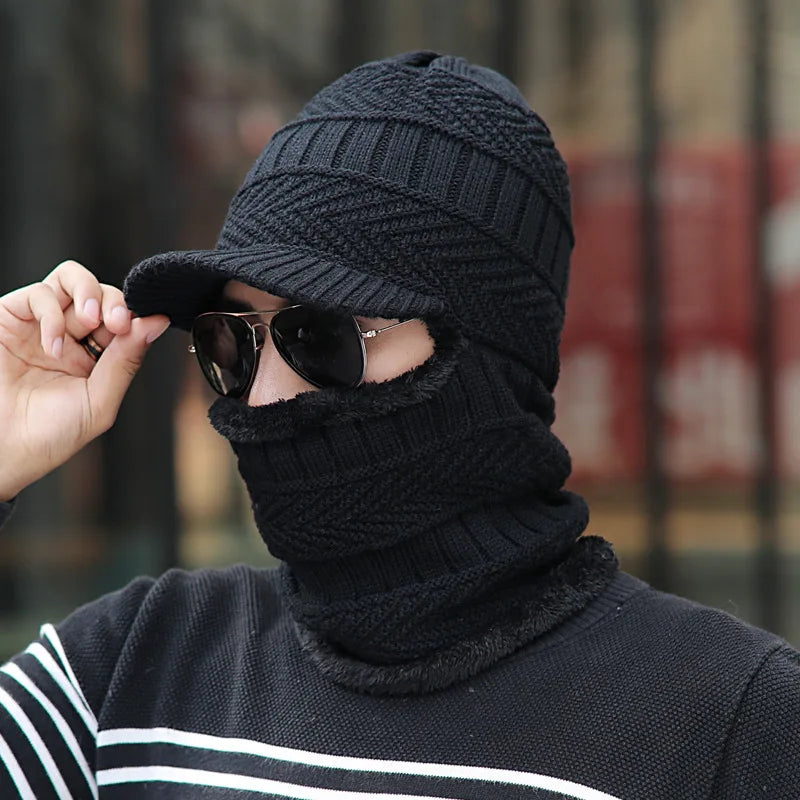 Frostguard Full-Cover Beanie - Plush-Lined Winter Face Cover Hat