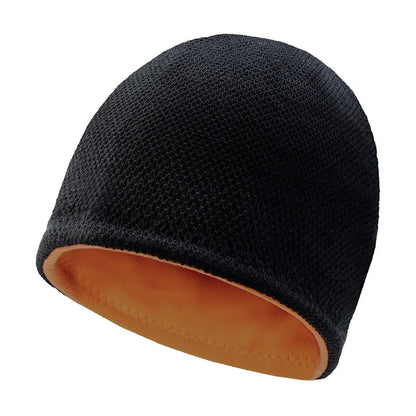 Ironveil Reversible Fleece Beanie - Winter Knit Skull Cap