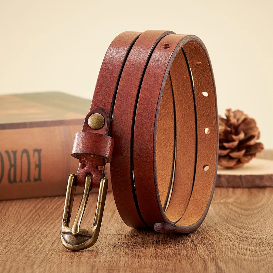 MIRELLE SLIM LEATHER BELT