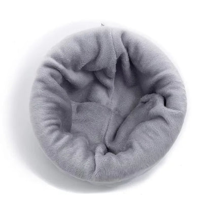 SNOWCREST FLEECE BEANIE - THICK KNIT WINTER HAT WITH PLUSH LINING