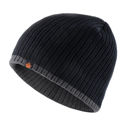 FROSTHILL RIBBED BEANIE - DOUBLE-LAYER WINTER KNIT HAT