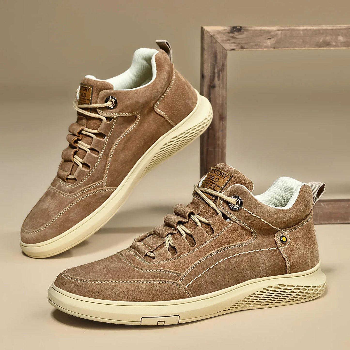 BELLAZIO GENUINE LEATHER SNEAKERS - MEN’S CASUAL OUTDOOR SHOES
