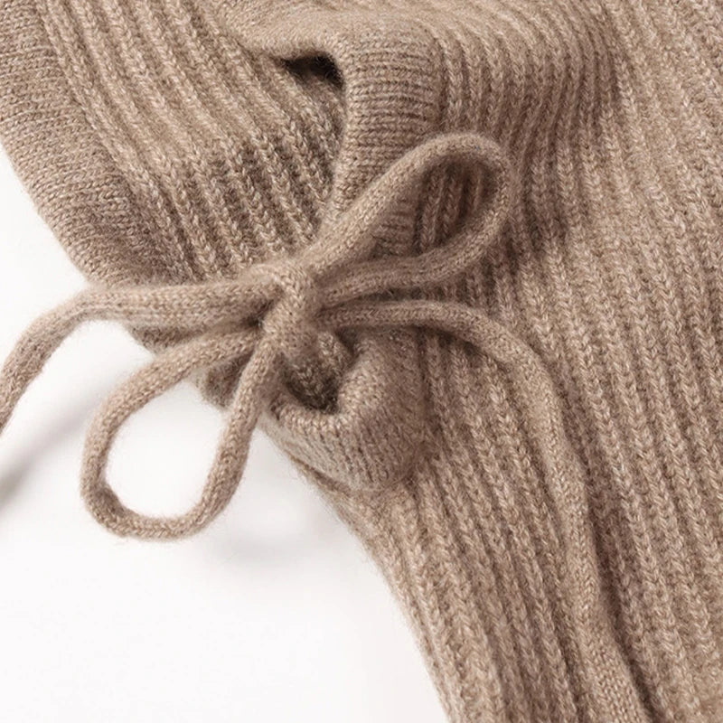 Woolveil Hooded Balaclava Hat - Women's Soft Wool Winter Neck & Face Cover