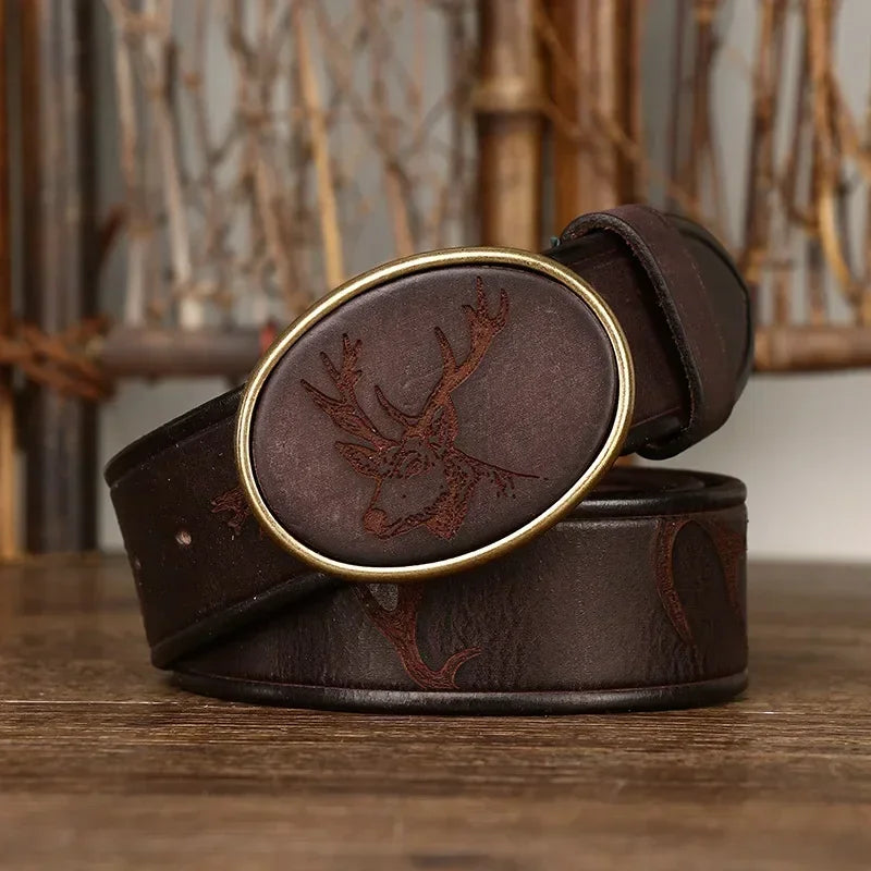 RAVELLI HERITAGE GENUINE LEATHER BELT - MEN’S COWHIDE BELT