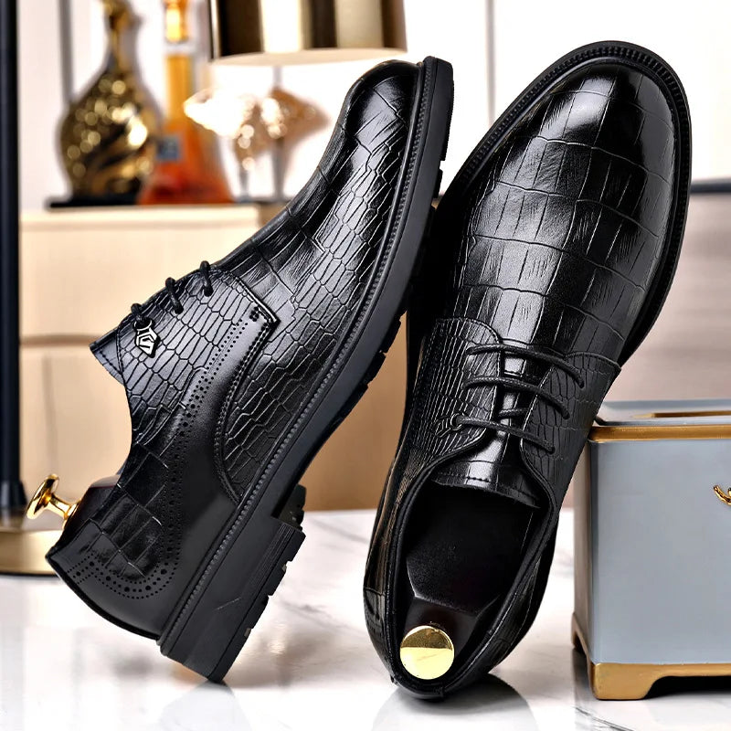 MALVERN SHOES - MEN’S GENUINE LEATHER FORMAL DRESS SHOES