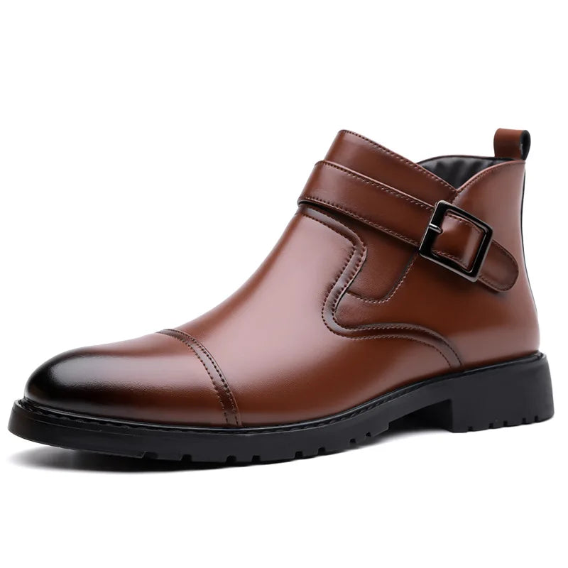 FERRANO BOOTS - MEN’S GENUINE LEATHER BUCKLE BOOTS