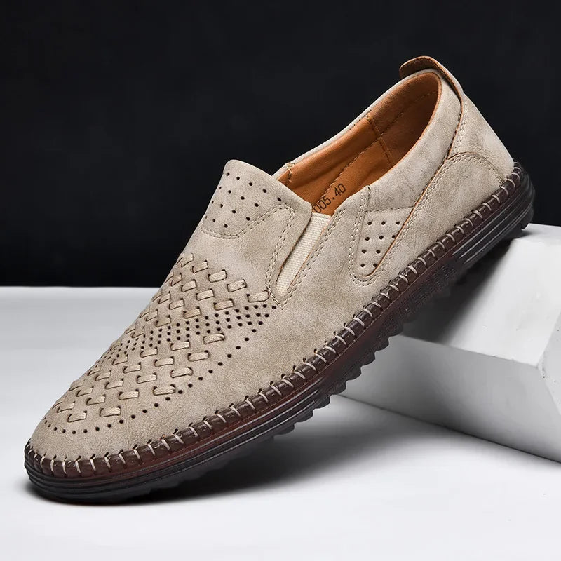 VENTURO LOAFERS - MEN’S BREATHABLE LEATHER SLIP-ON SHOES
