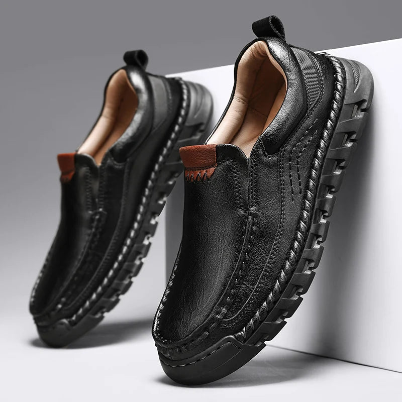 ROMEROX LOAFERS - MEN’S GENUINE LEATHER HAND-STITCHED SHOES