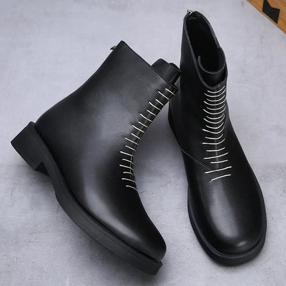 LORVET BOOTS - MEN’S MODERN LEATHER ZIP-UP CHELSEA BOOTS