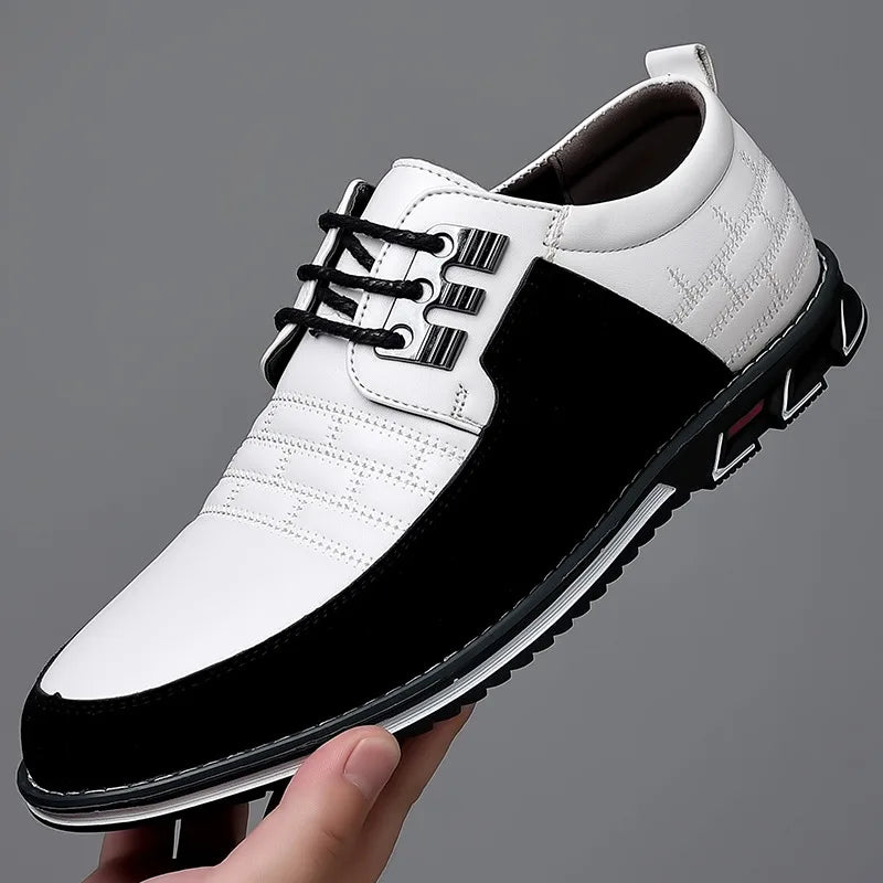 ALVORIO SHOES - MEN’S TWO-TONE BUSINESS CASUAL SHOES