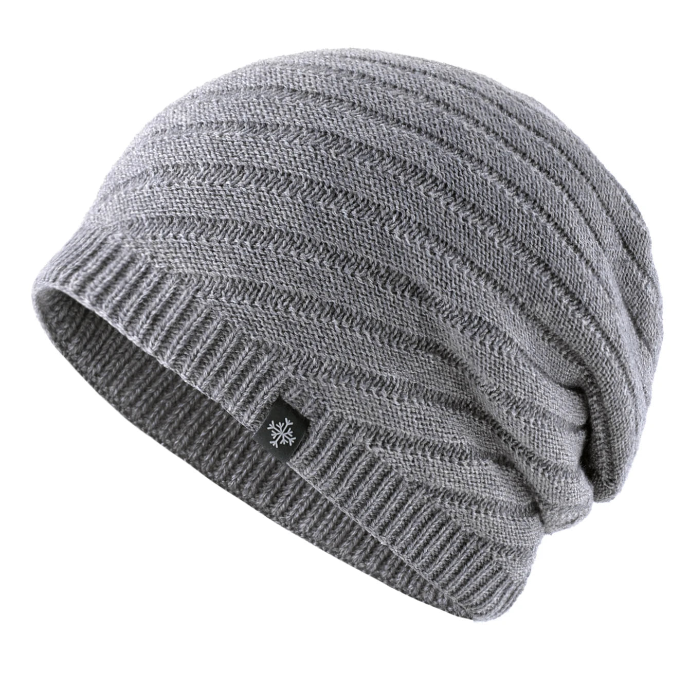 FROSTRIDGE STRIPE BEANIE - DOUBLE-LAYER WINTER HAT