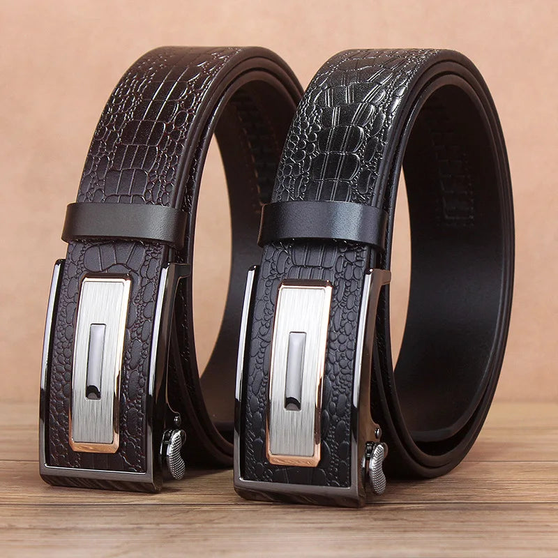 BRAVEN CROCO GENUINE LEATHER BELT